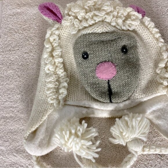 5/$25 Ark Wool Fleece Lined Sheep Toque Beanie With Ear Flaps - Picture 3 of 12